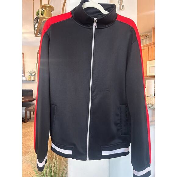 Hudson Men's Lux Black/Red Track Jacket Medium - Picture 5 of 7